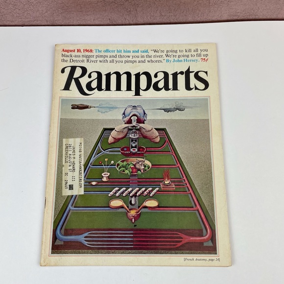 Ramparts Other - Vintage Ramparts Magazine John Hersey Algiers Motel Incident August 10, 1968